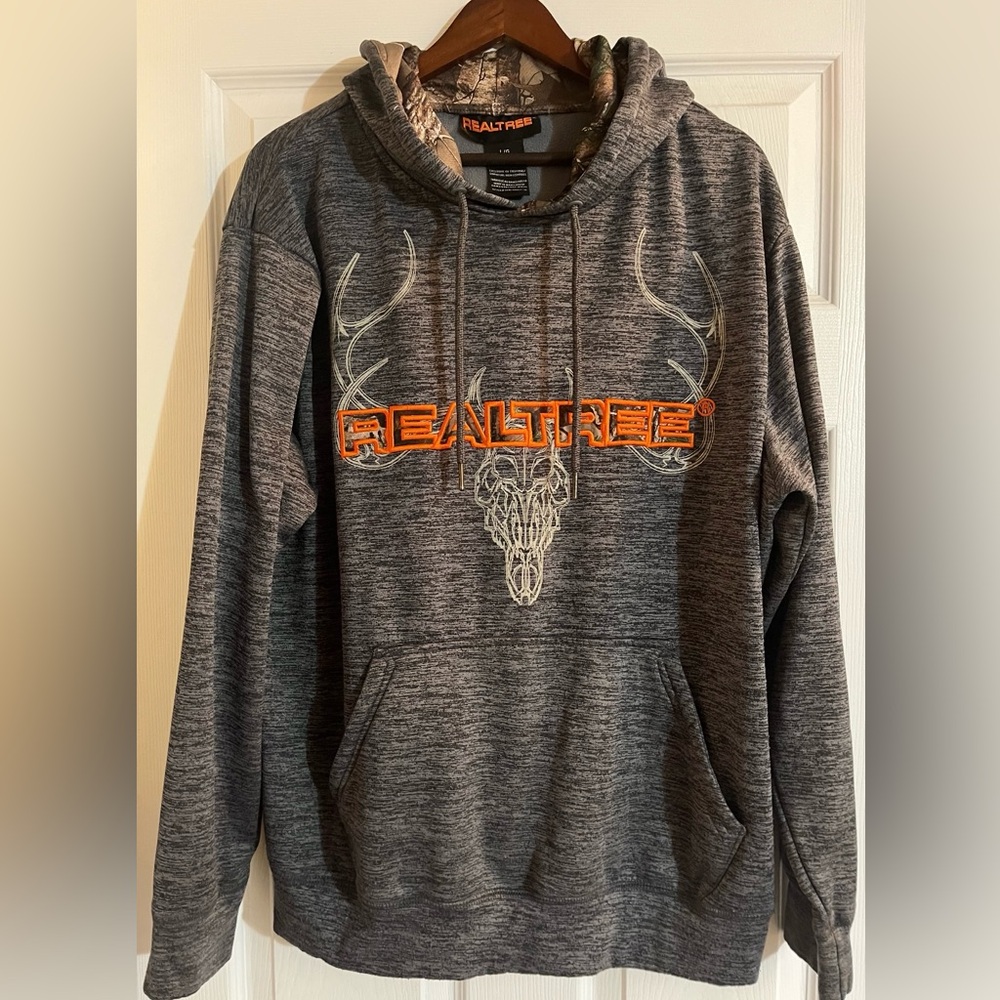 Realtree Charcoal and Orange Hoodie